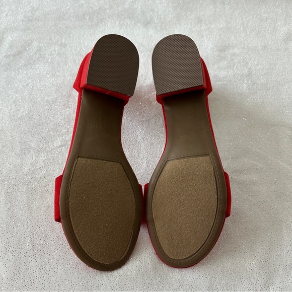 SUGAR Noelle Red Block Heel Sandals - Picture 6 of 7